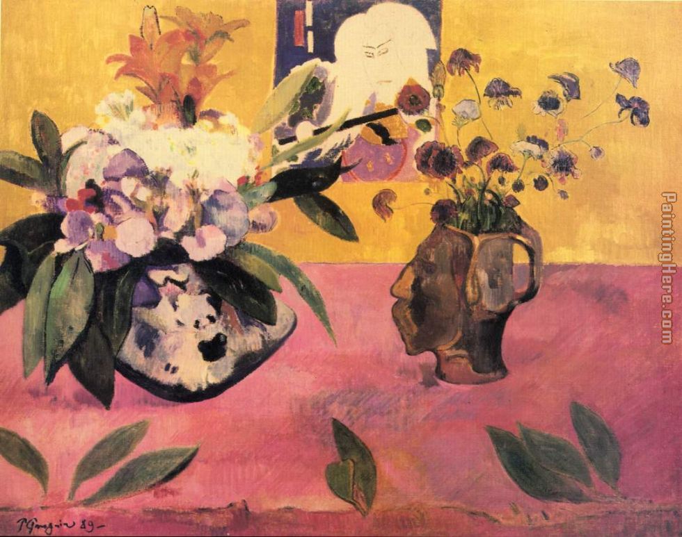 Still-Life with Japanese Woodcut painting - Paul Gauguin Still-Life with Japanese Woodcut art painting